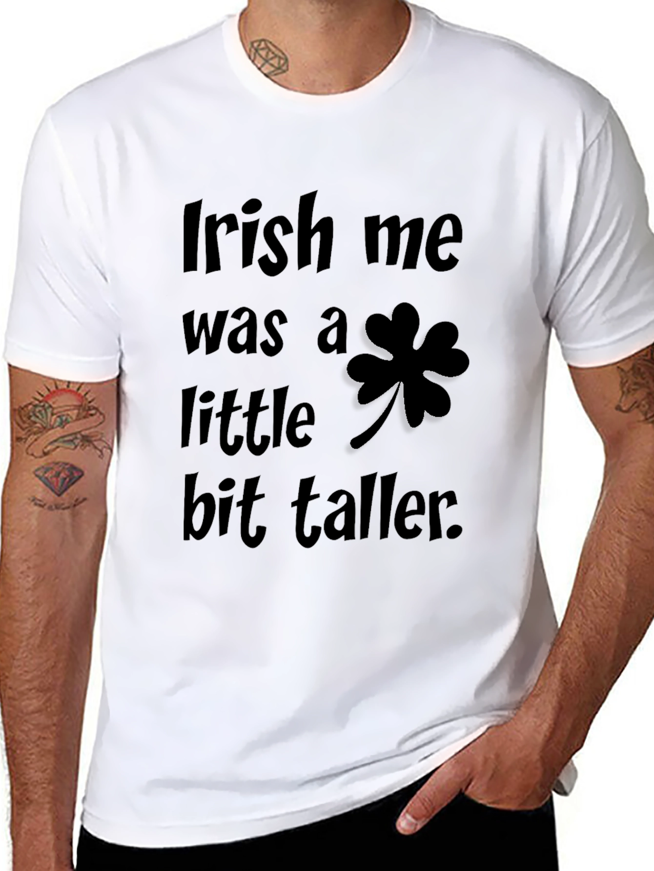 Irish Me T-Shirt - Black Shamrock Graphic Tee