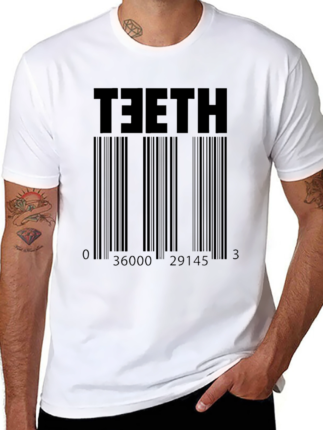 TEETH Barcode T-Shirt - Cool & Edgy Graphic Tee