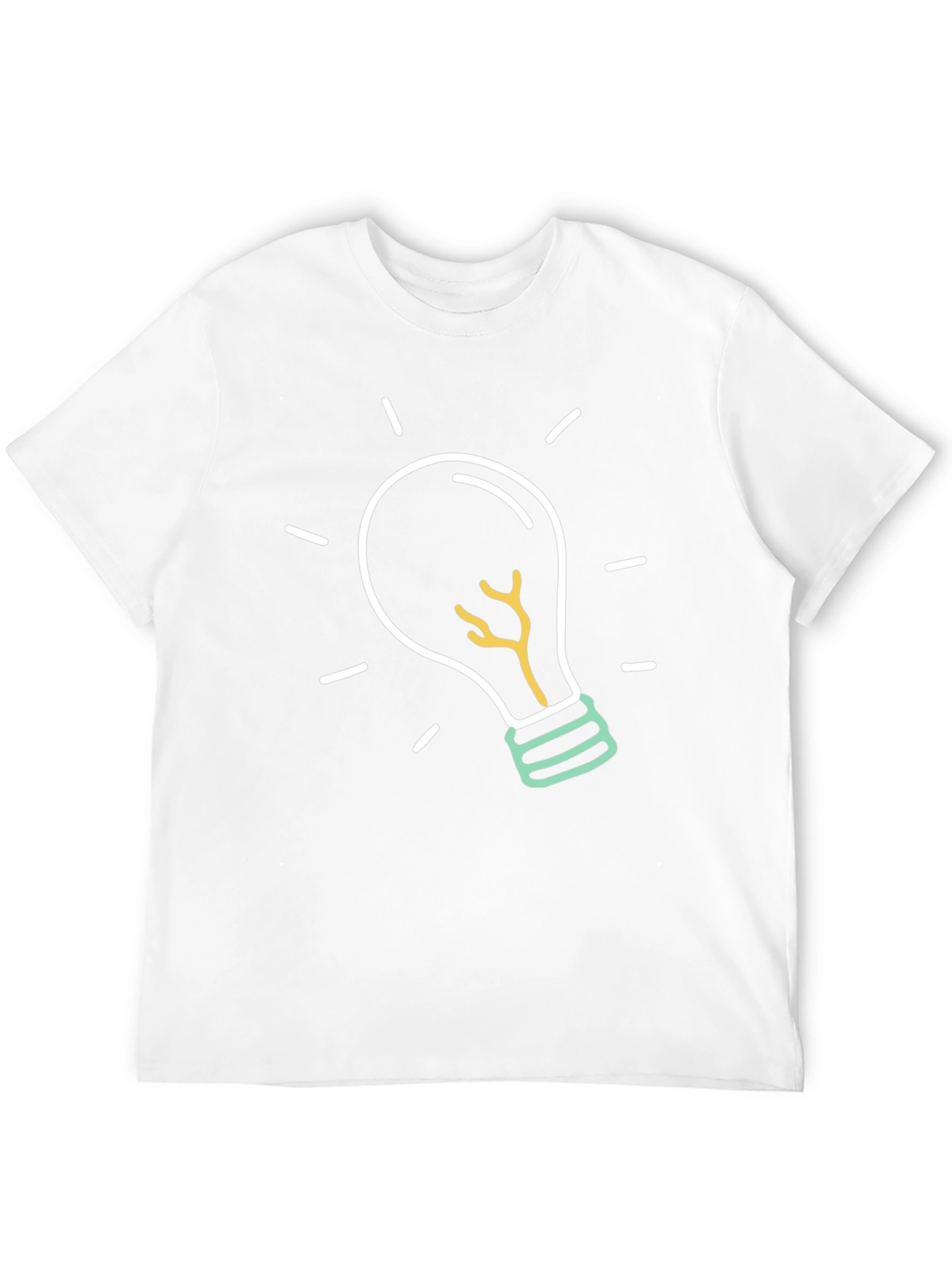 Idea Light Bulb Graphic Tee - Black Cotton T-Shirt