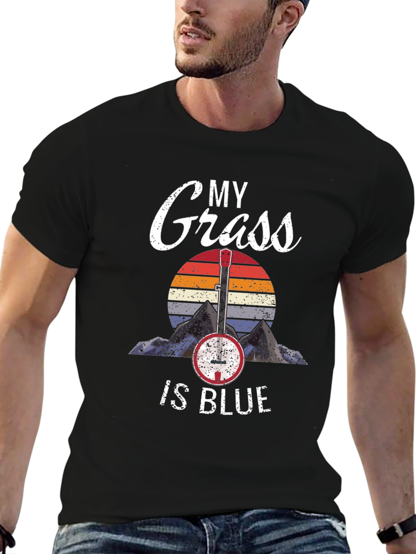 My Grass Is Blue T-Shirt Banjo Music Tee