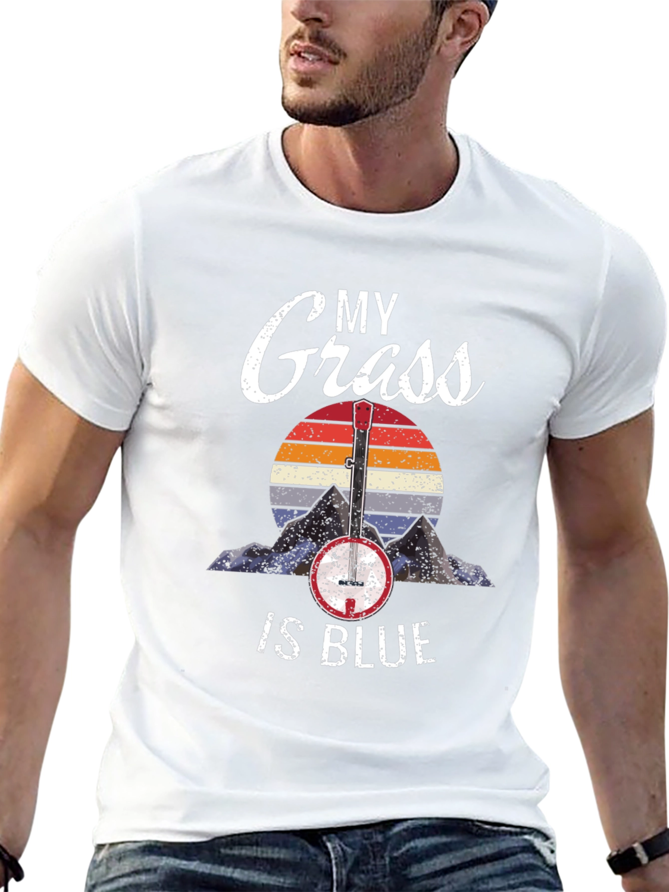 My Grass Is Blue T-Shirt Banjo Music Tee