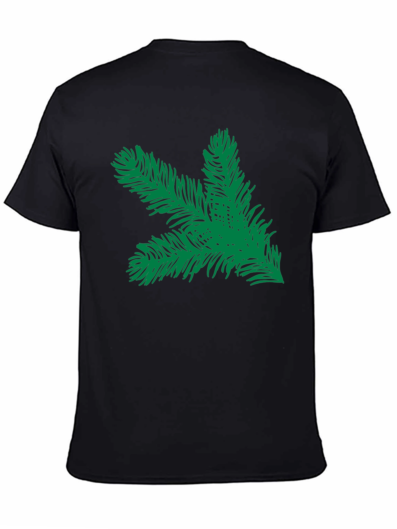 Evergreen Branch Graphic Tee - Black Unisex Shirt