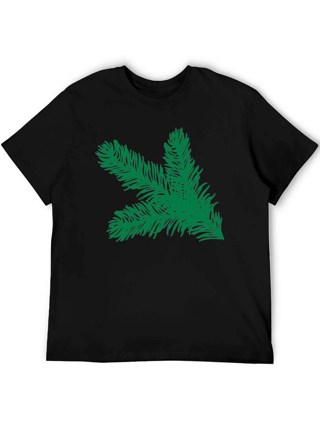 Evergreen Branch Graphic Tee - Black Unisex Shirt