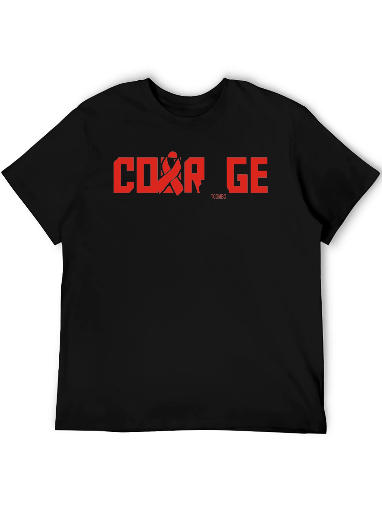 Courage T-Shirt - Red Ribbon Graphic Tee