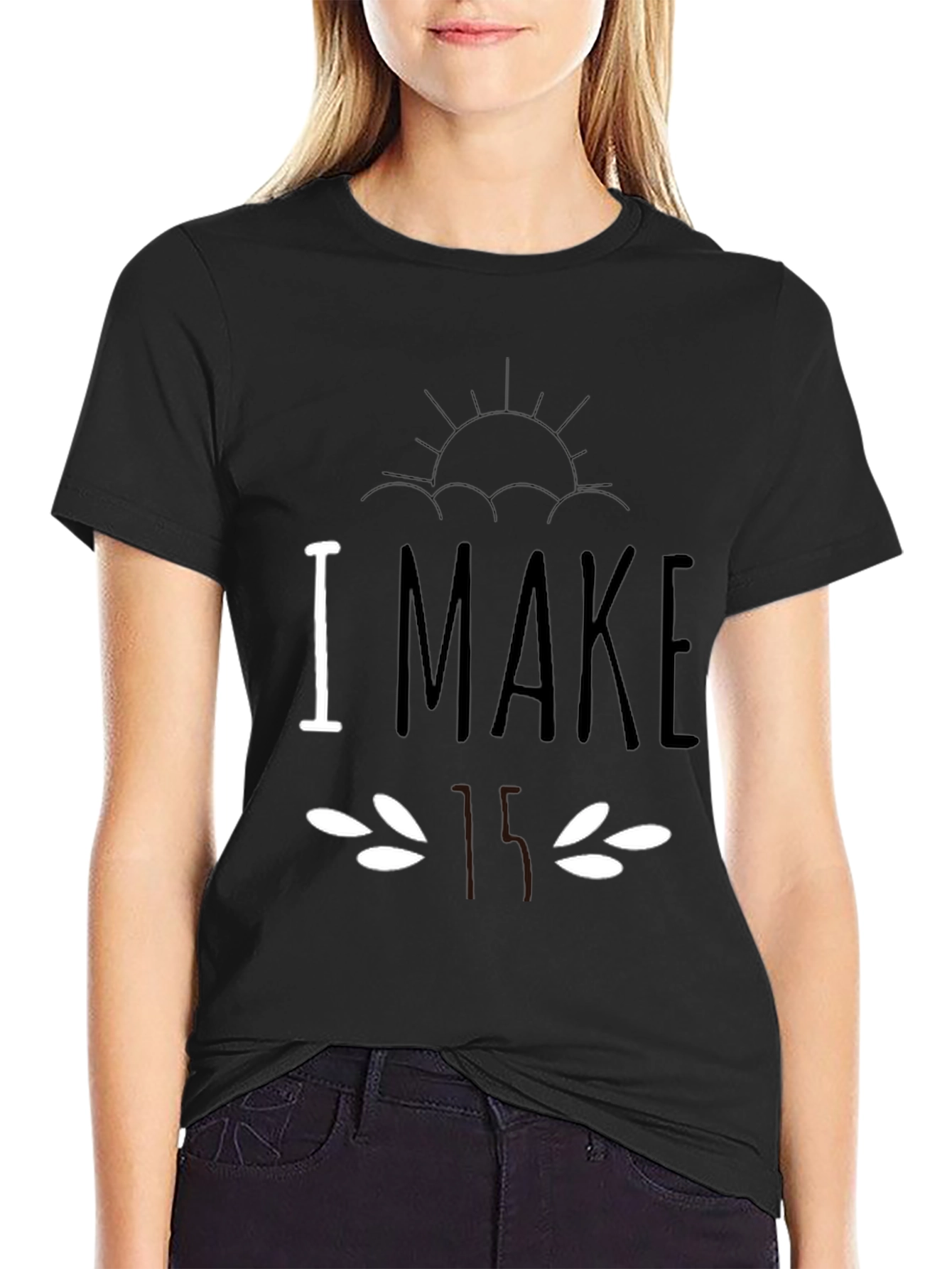 Humorous I Make Faces Black T-Shirt