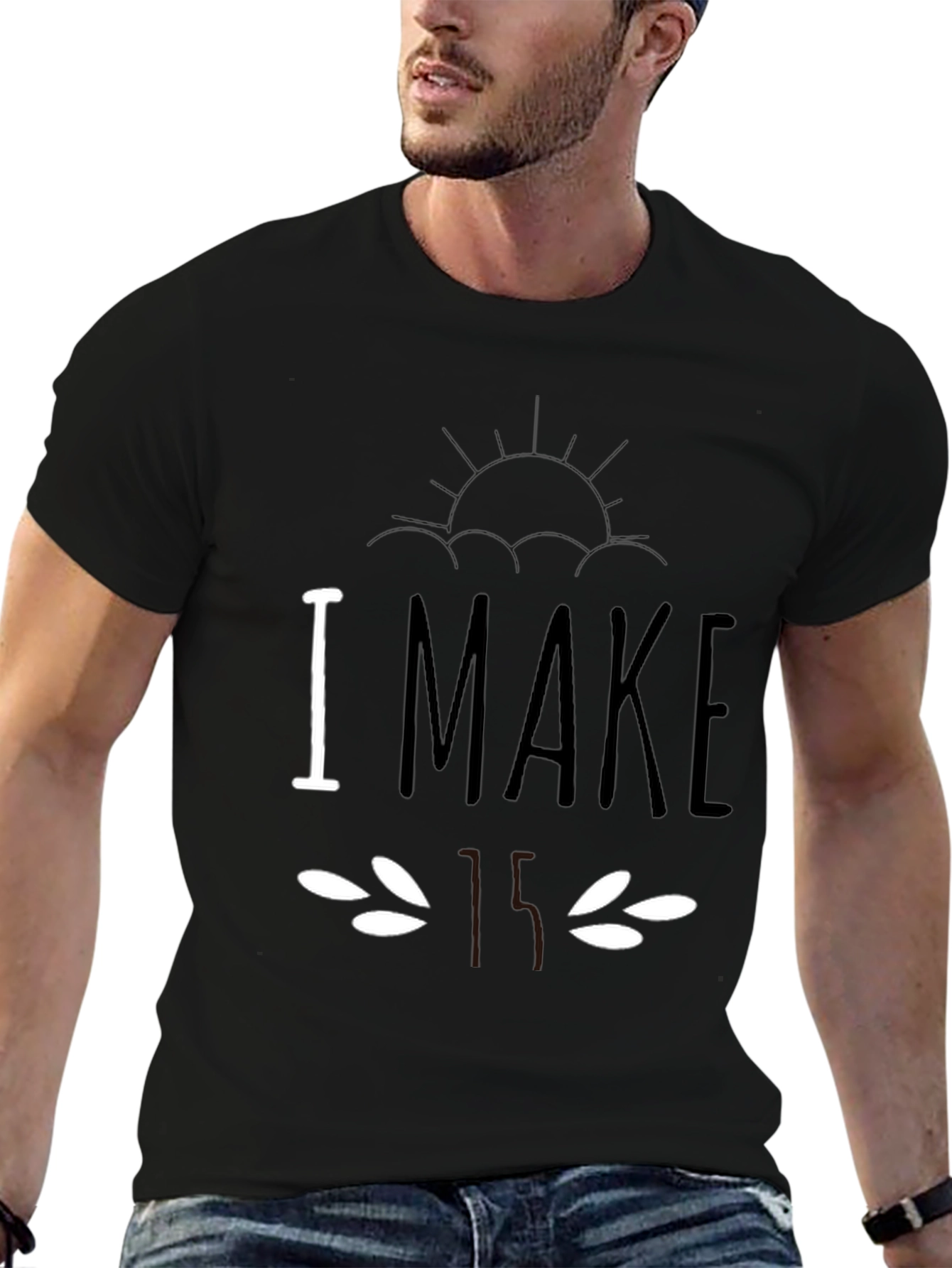 Humorous I Make Faces Black T-Shirt