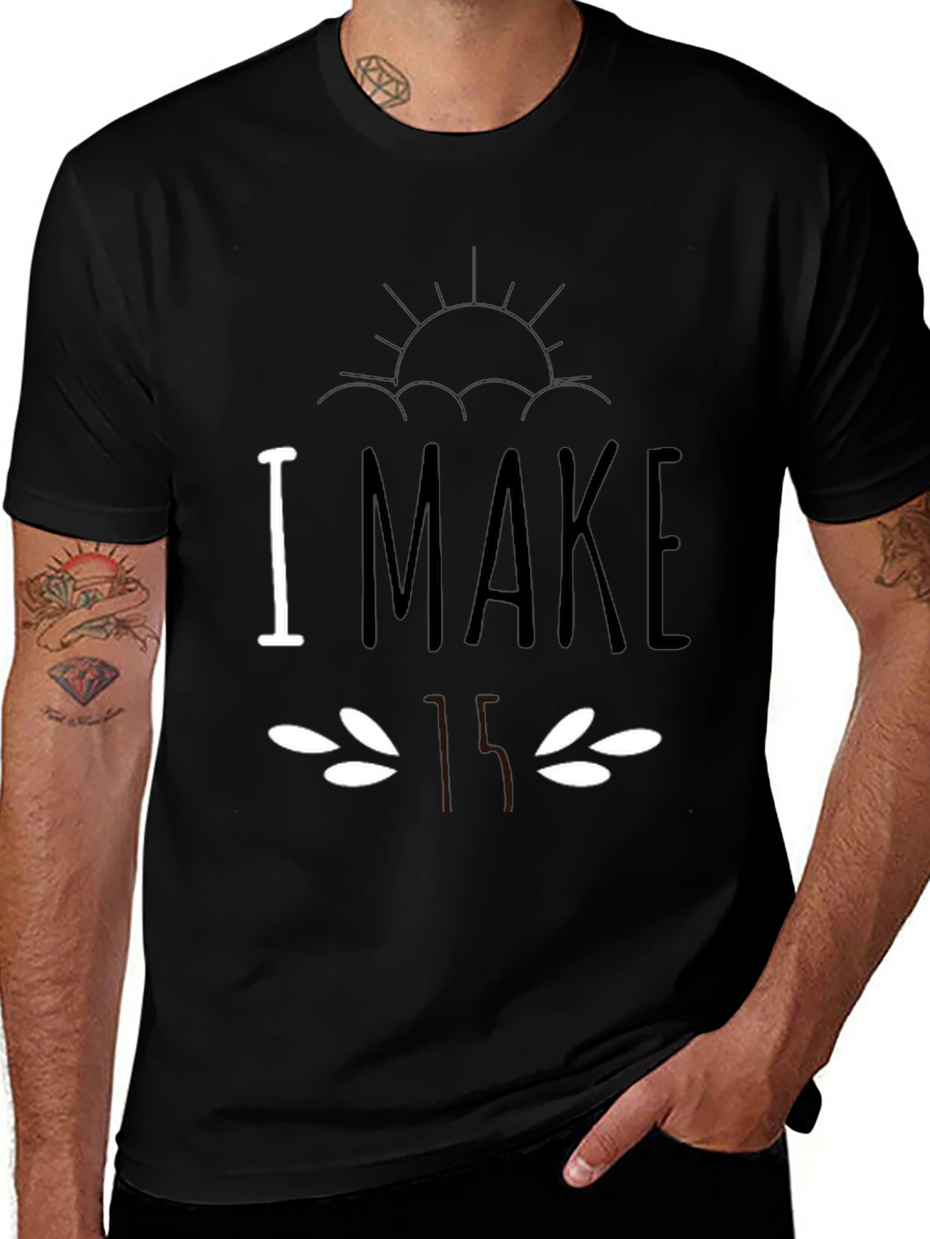 Humorous I Make Faces Black T-Shirt