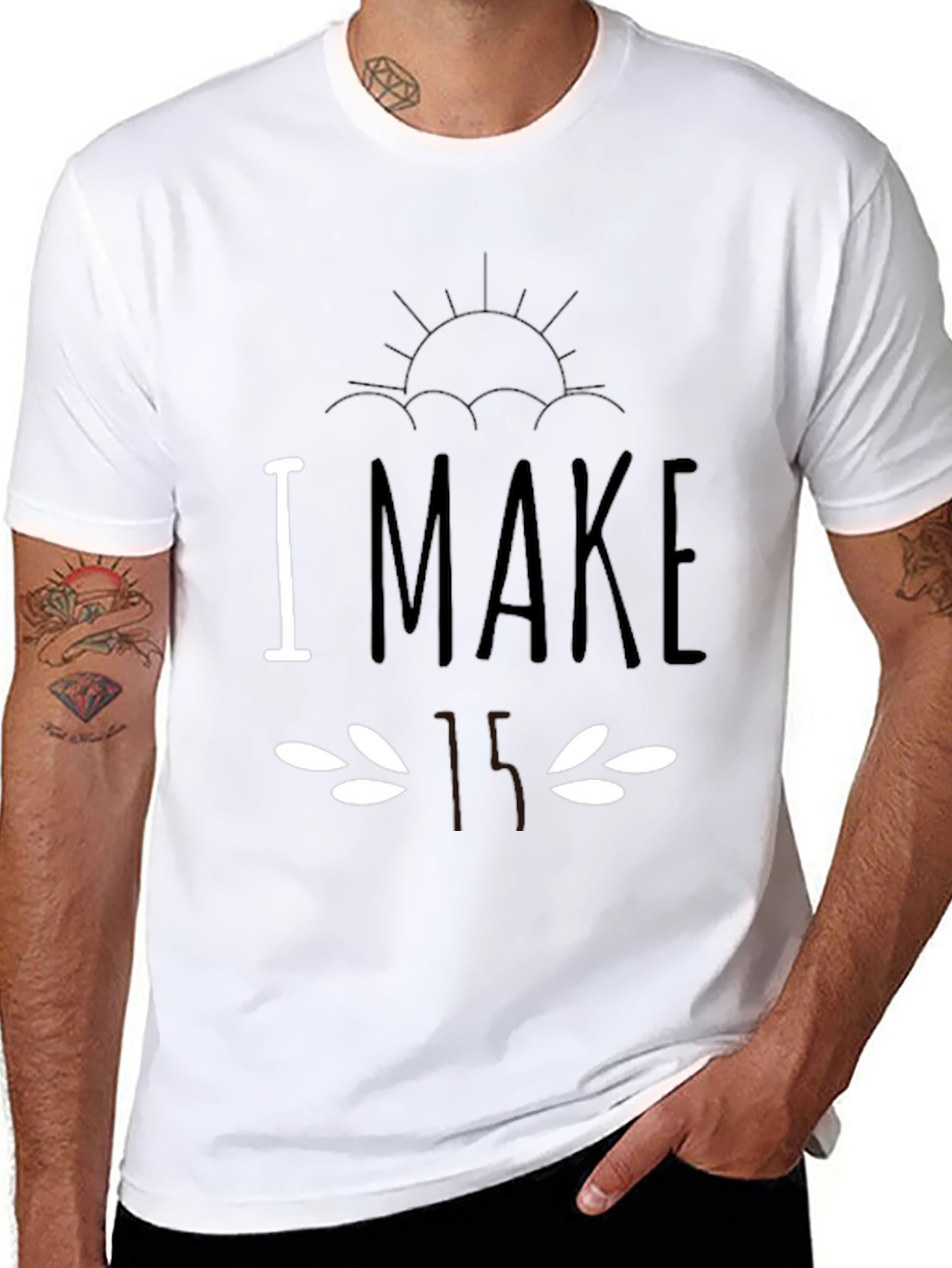 Humorous I Make Faces Black T-Shirt