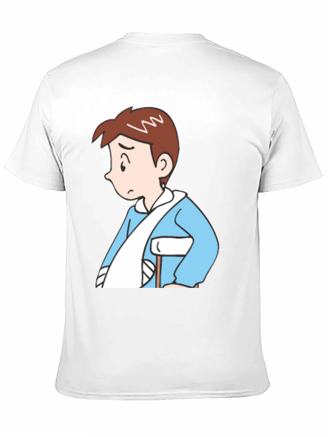 Cartoon Man Black T-Shirt - Unique Design