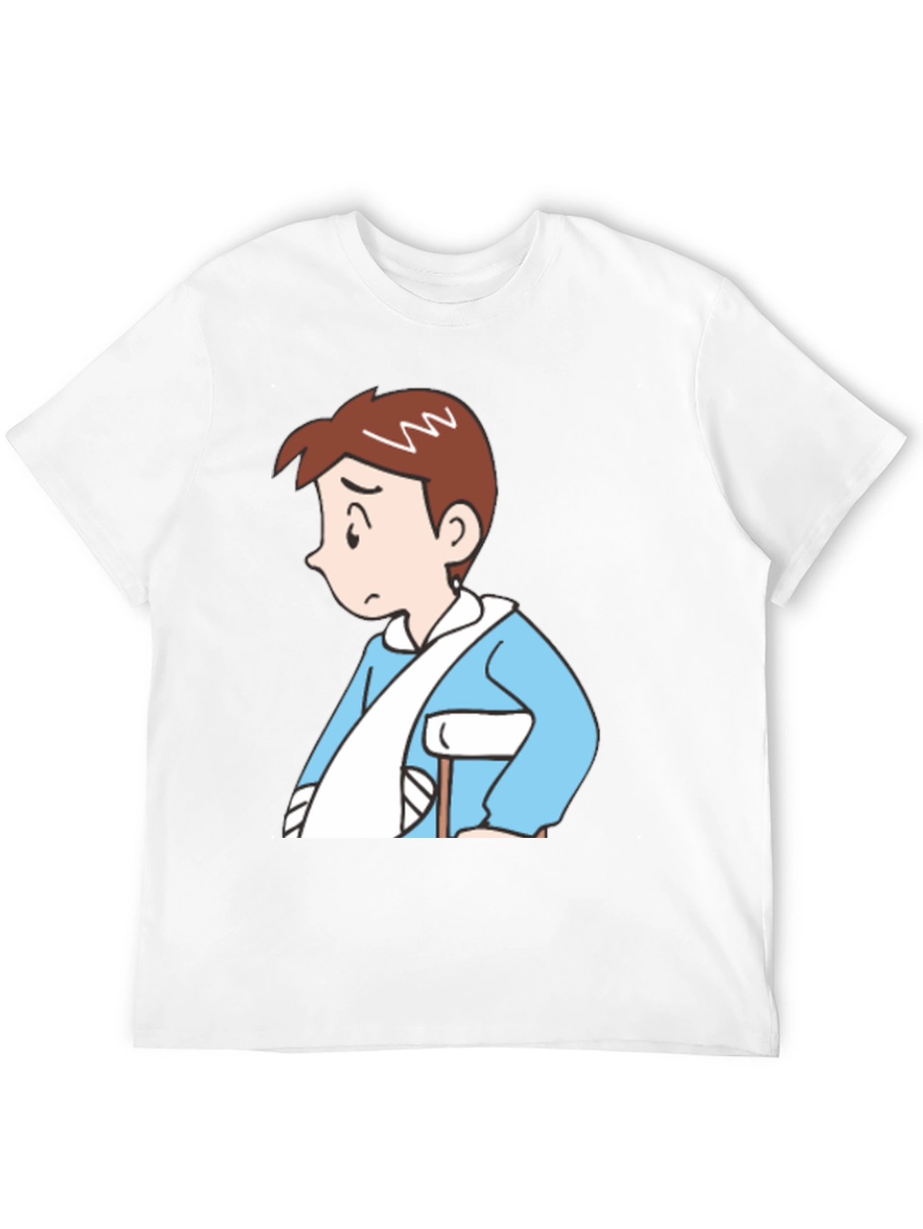 Cartoon Man Black T-Shirt - Unique Design