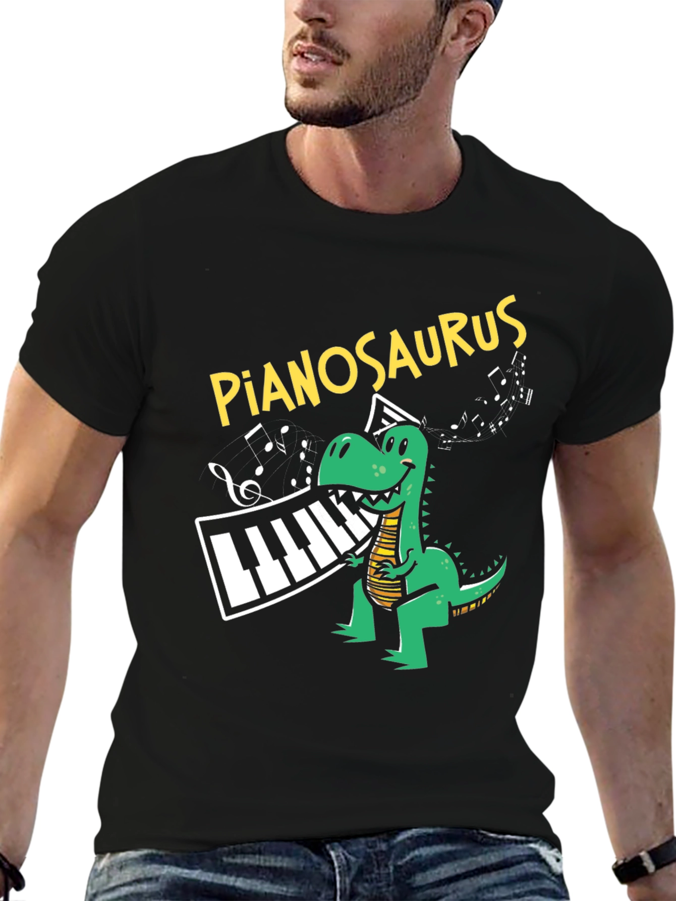 Pianosaurus T-Shirt - Musician Dinosaur Tee