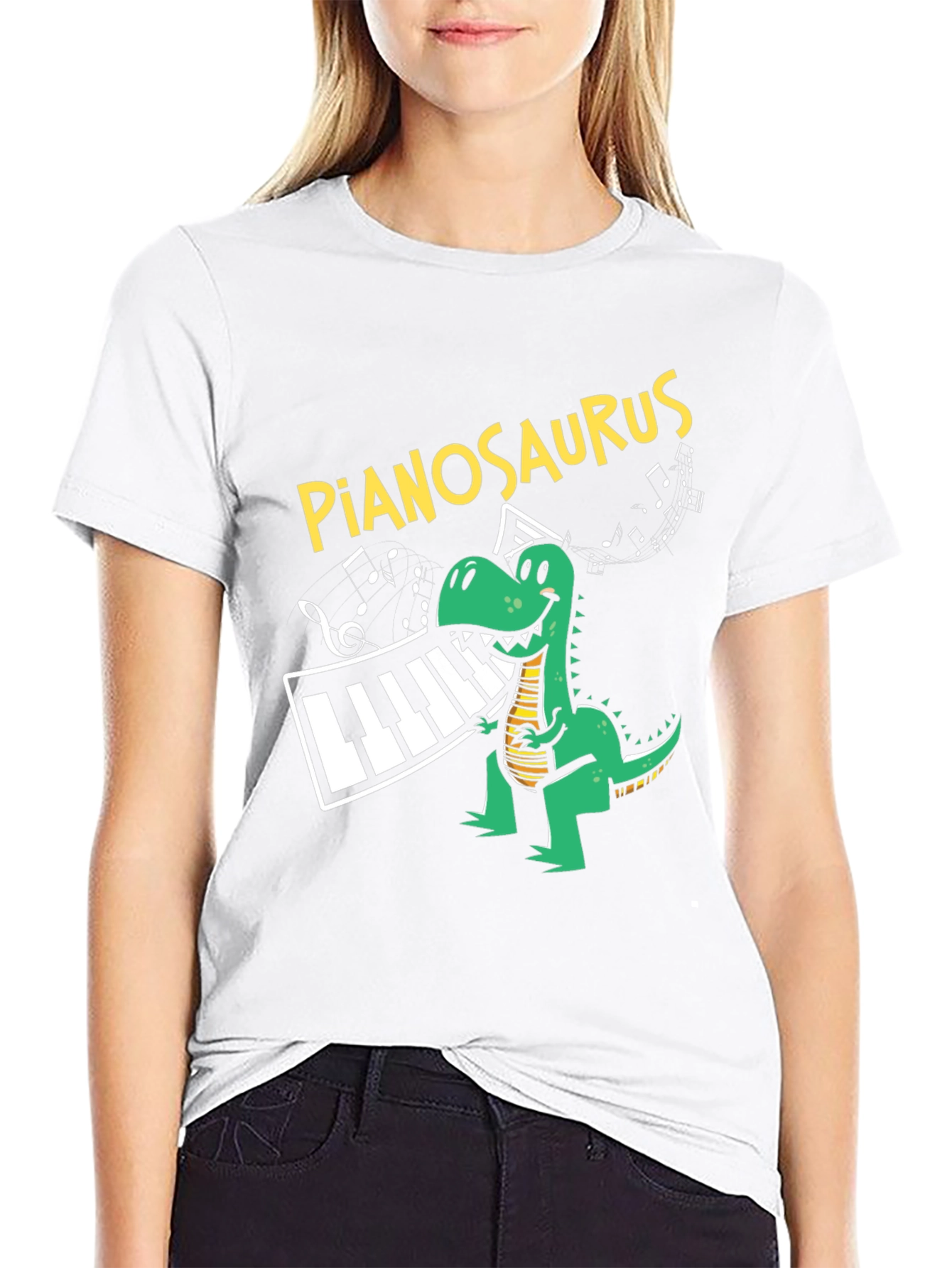 Pianosaurus T-Shirt - Musician Dinosaur Tee