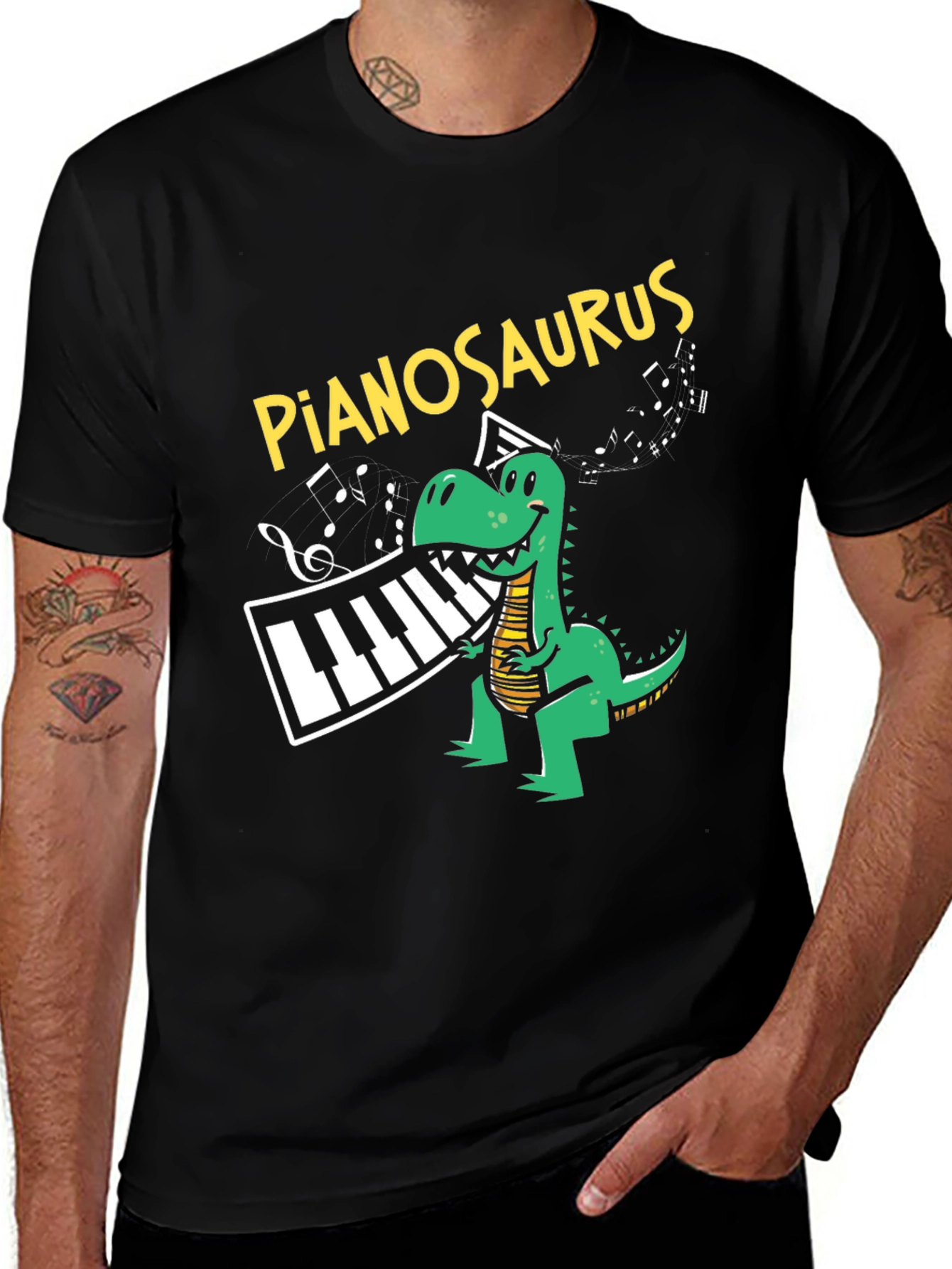 Pianosaurus T-Shirt - Musician Dinosaur Tee