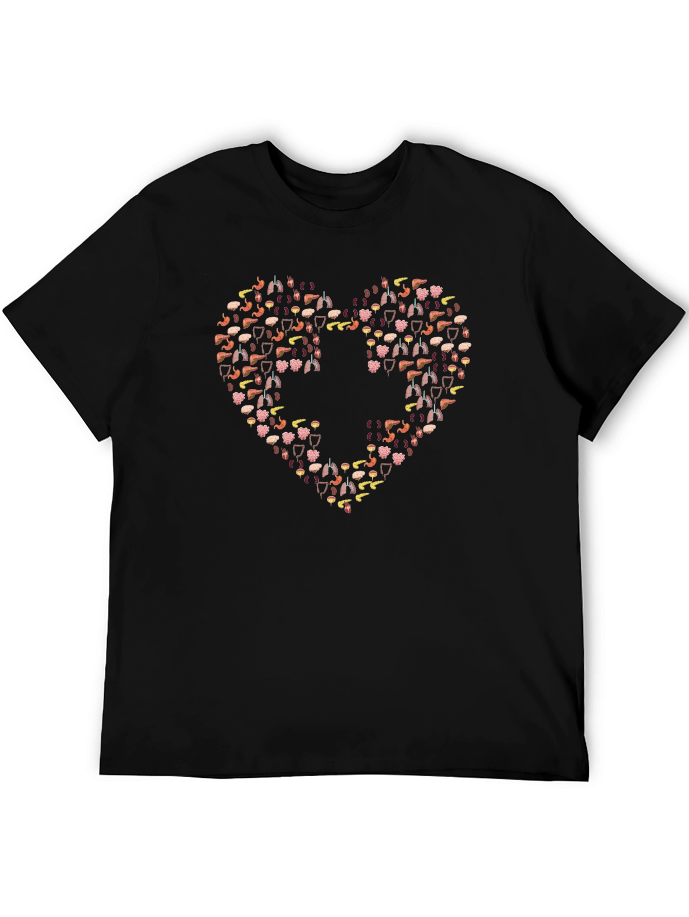 Anatomy Heart T-Shirt - Black Medical Tee