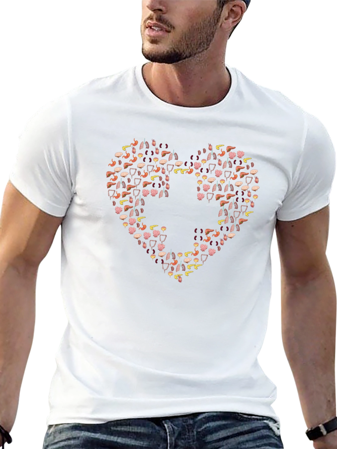 Anatomy Heart T-Shirt - Black Medical Tee