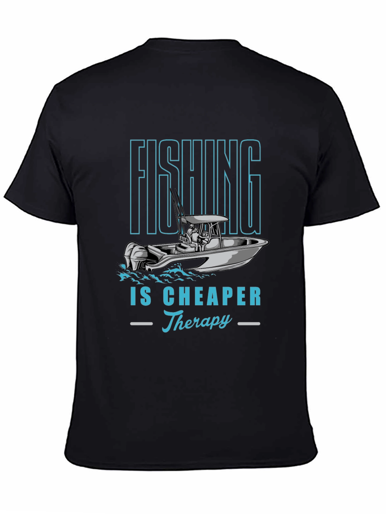 Fishing is Cheaper Therapy Graphic Tee