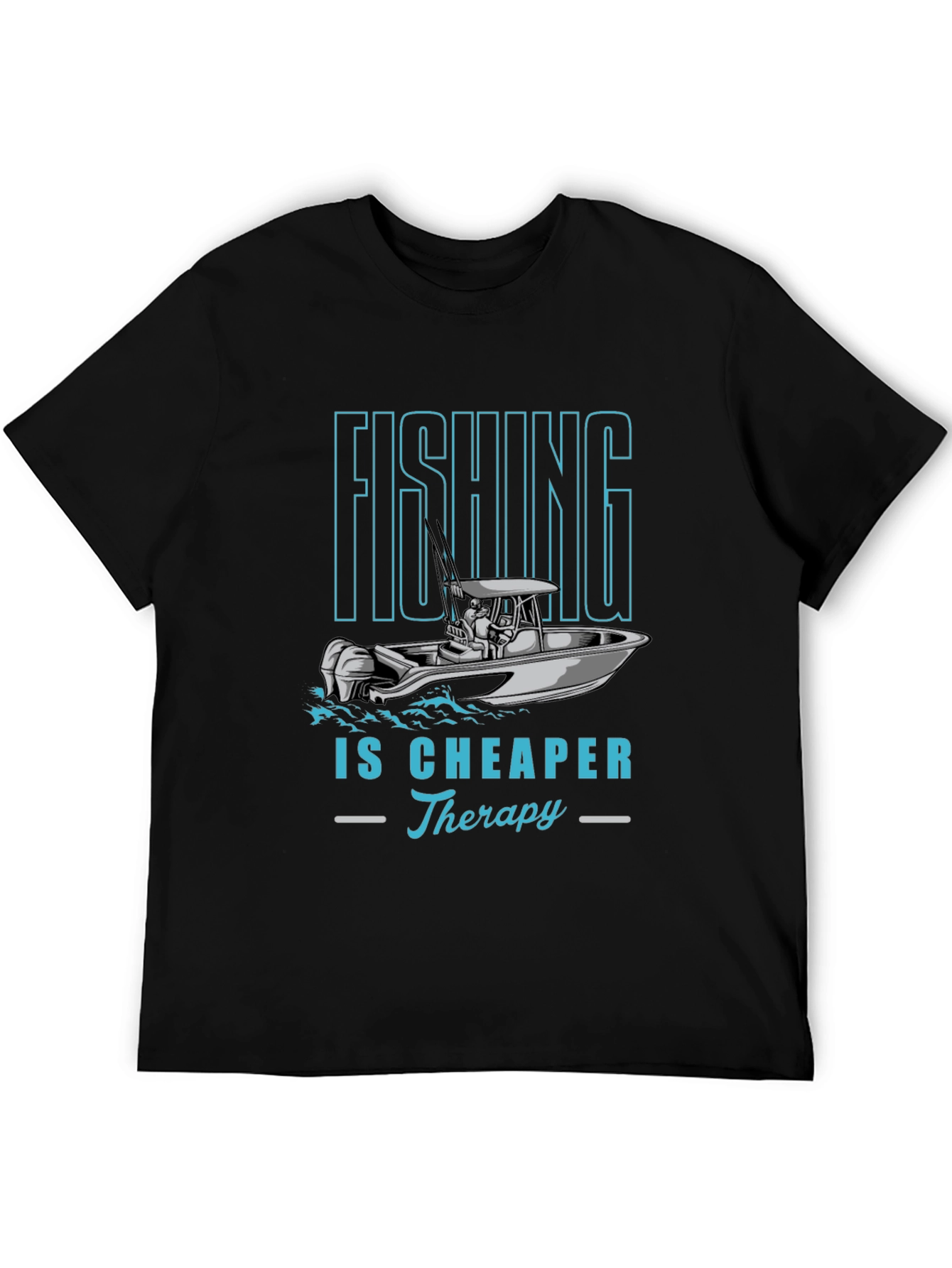 Fishing is Cheaper Therapy Graphic Tee