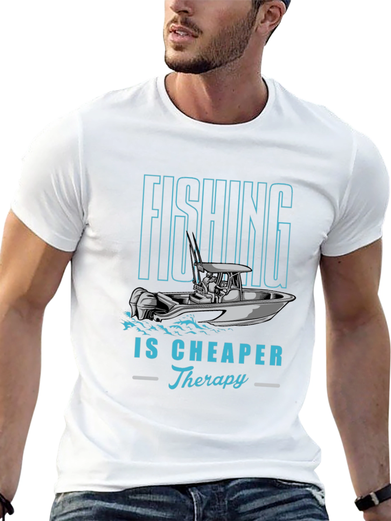 Fishing is Cheaper Therapy Graphic Tee