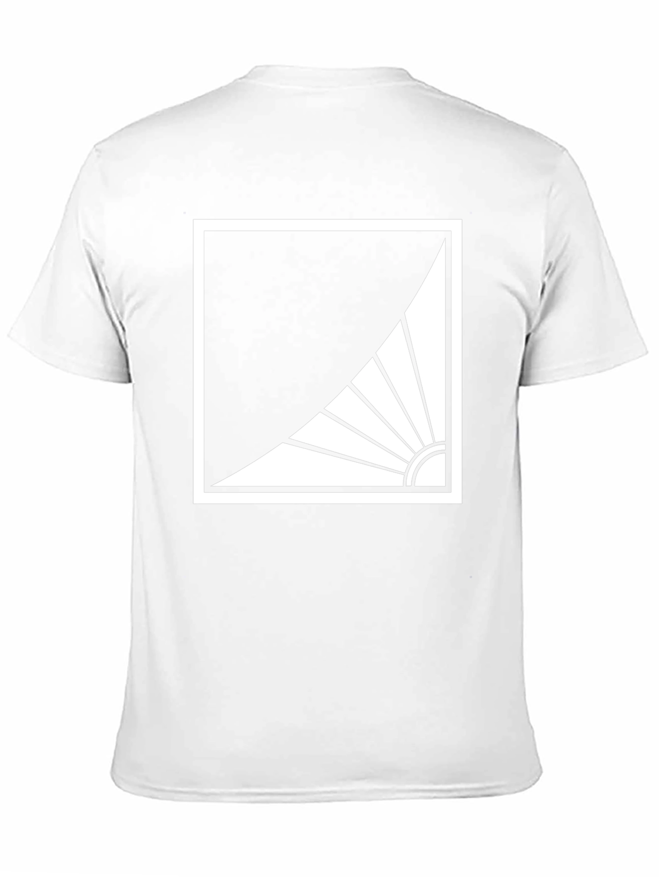 Modern Black T-Shirt with Abstract Sun Design