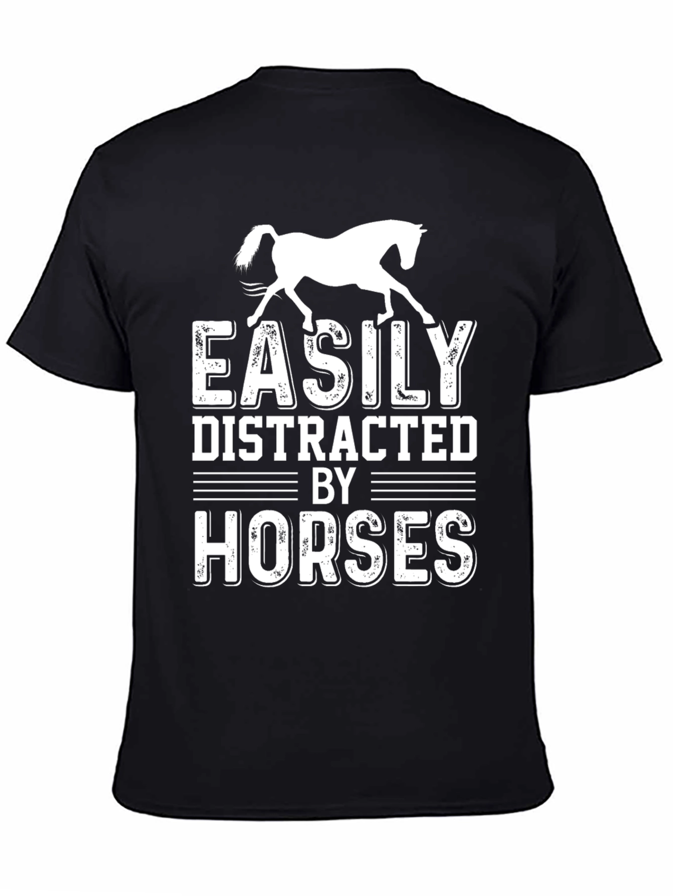 Easily Distracted by Horses Graphic T-Shirt