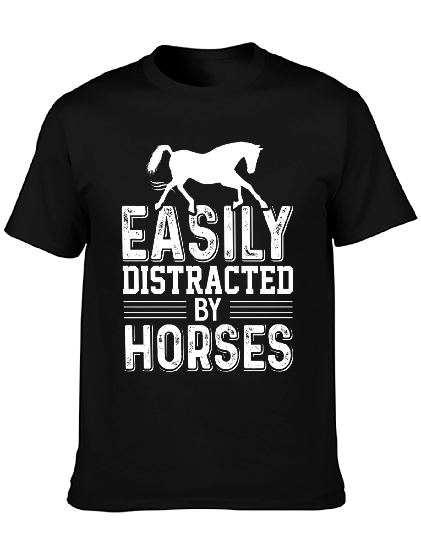 Easily Distracted by Horses Graphic T-Shirt