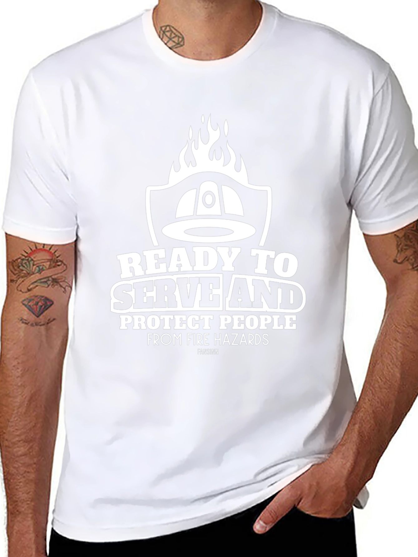 Firefighter Ready To Serve Graphic Tee