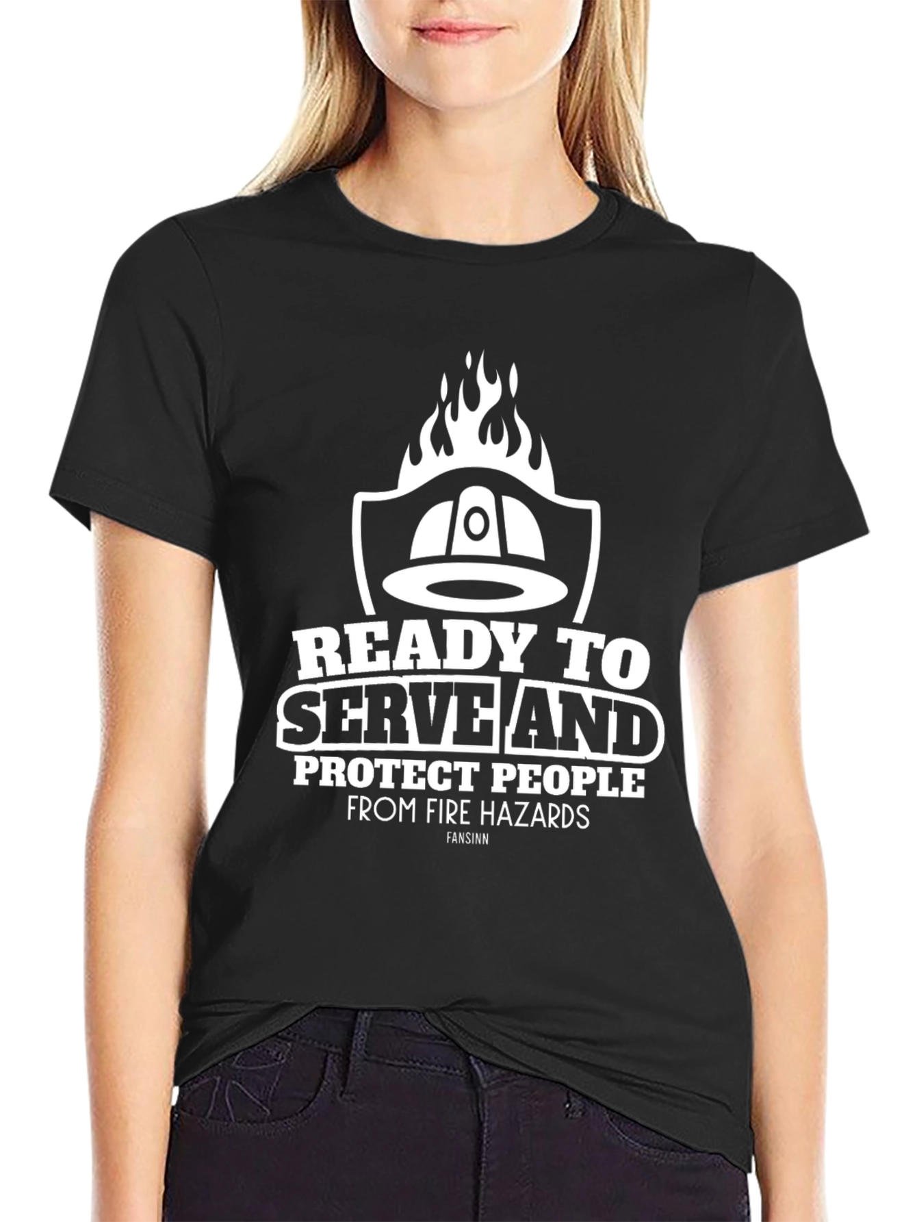Firefighter Ready To Serve Graphic Tee