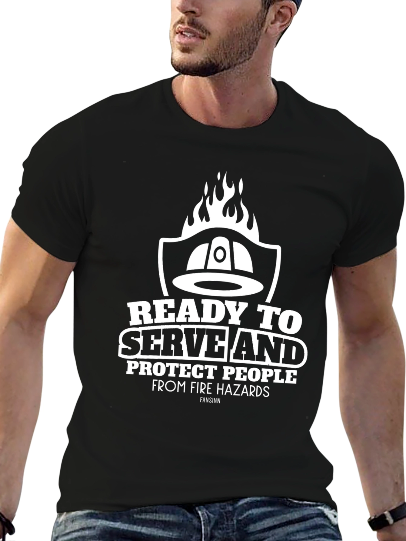 Firefighter Ready To Serve Graphic Tee