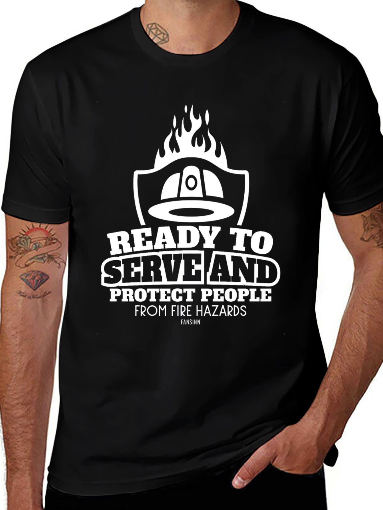 Firefighter Ready To Serve Graphic Tee