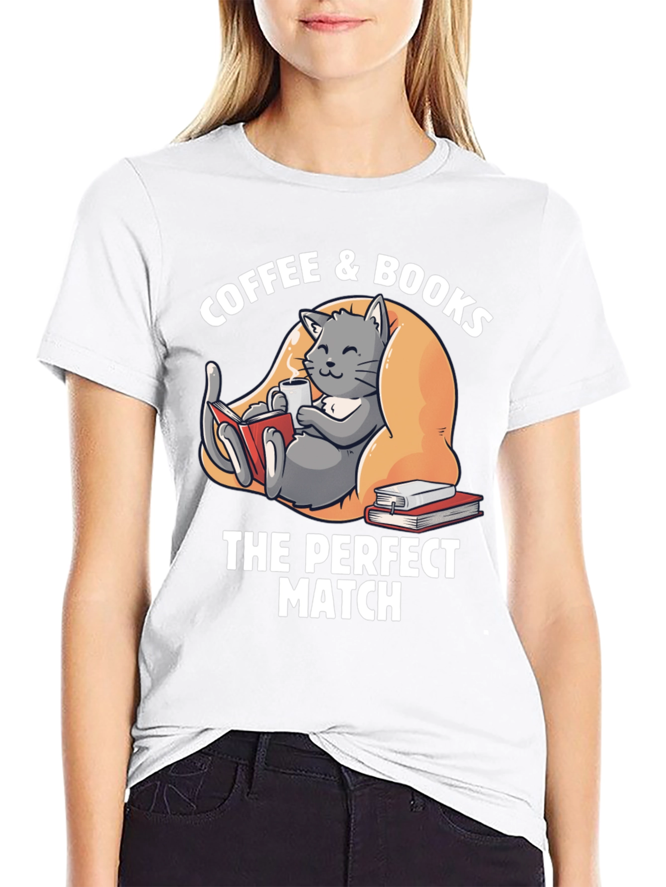 Coffee & Books T-Shirt - The Perfect Match!