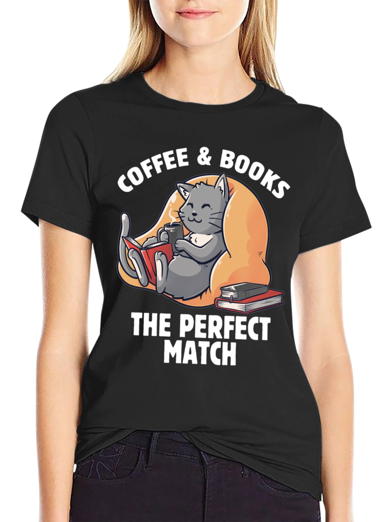 Coffee & Books T-Shirt - The Perfect Match!