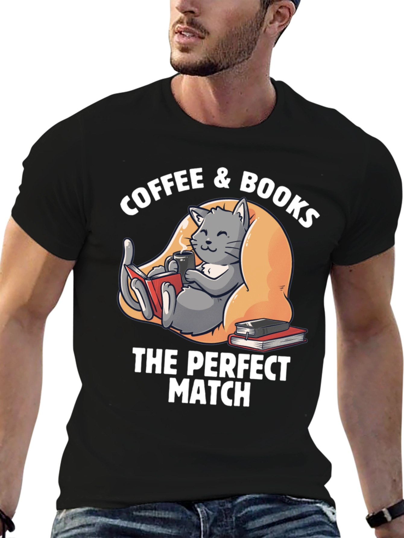 Coffee & Books T-Shirt - The Perfect Match!