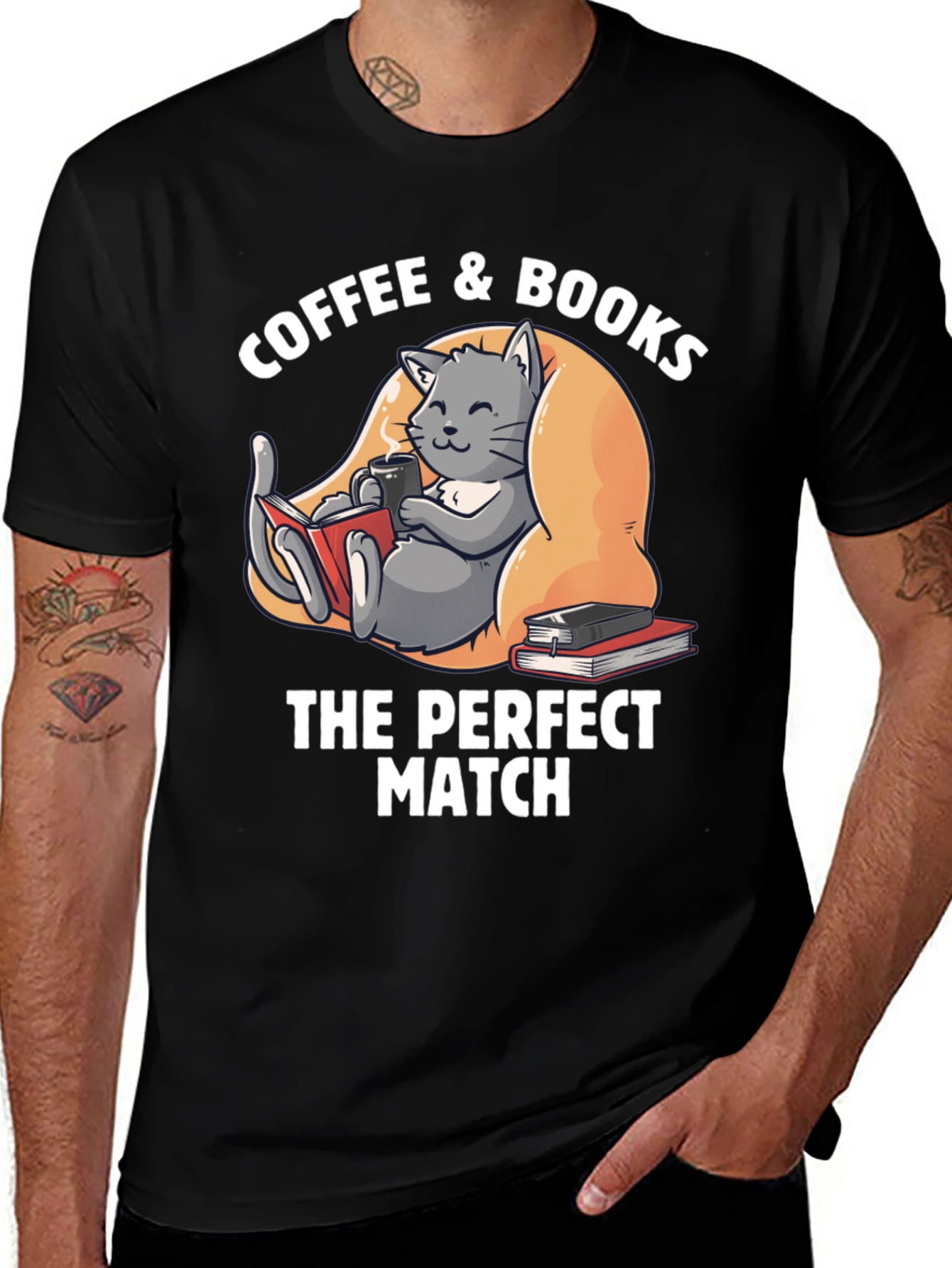 Coffee & Books T-Shirt - The Perfect Match!