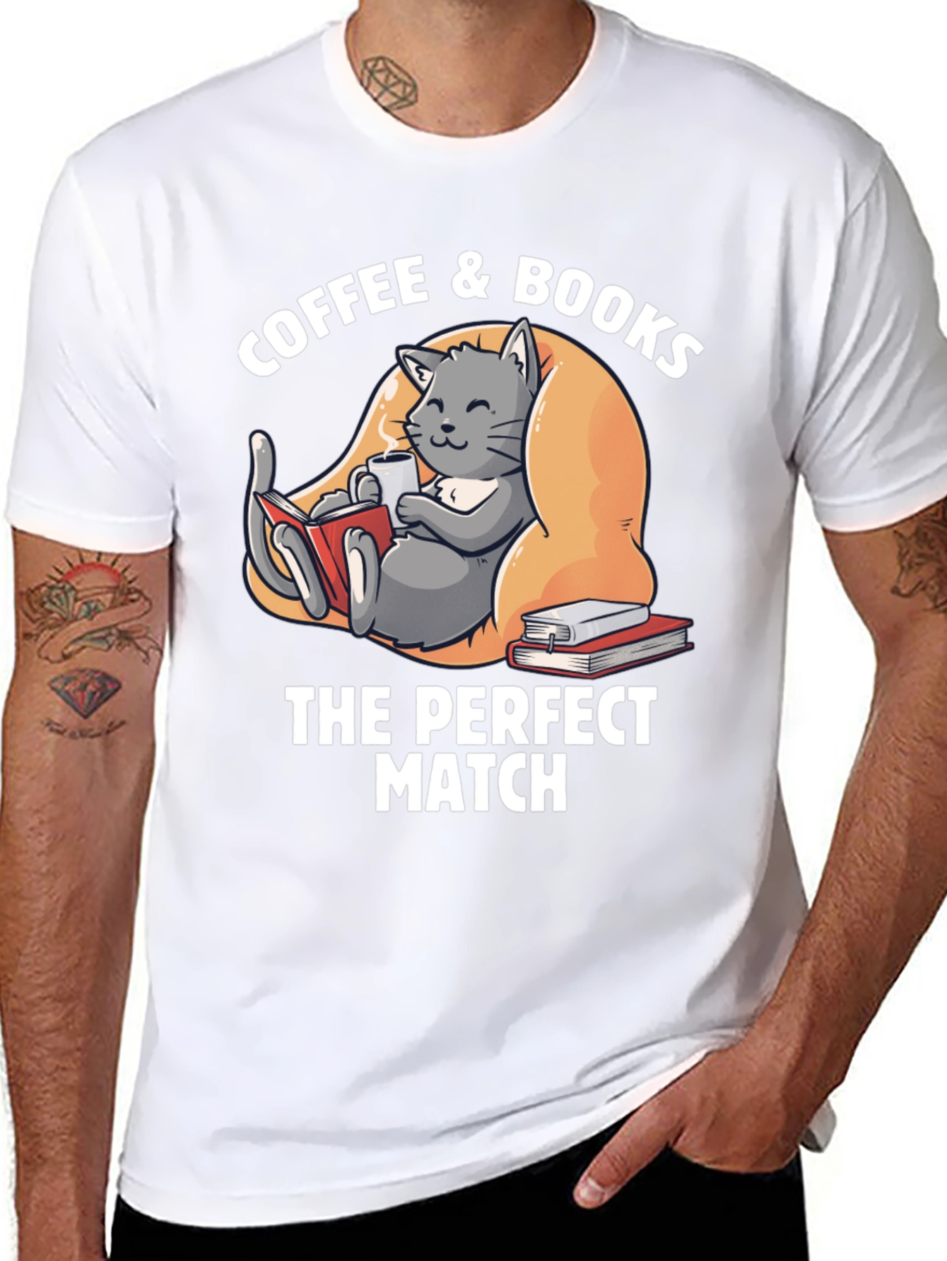 Coffee & Books T-Shirt - The Perfect Match!