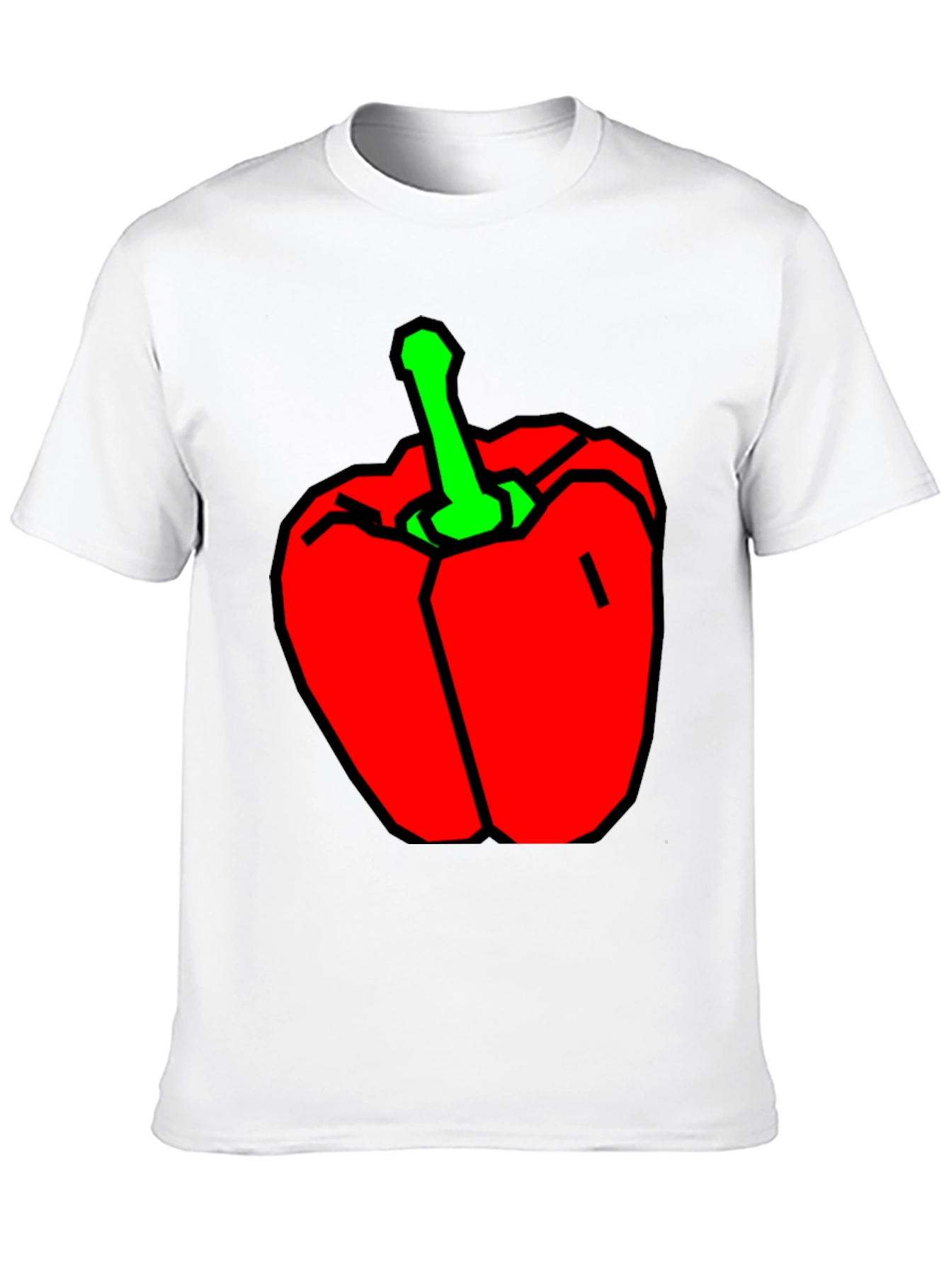 Red Pepper Graphic T-Shirt - Black Cotton Tee