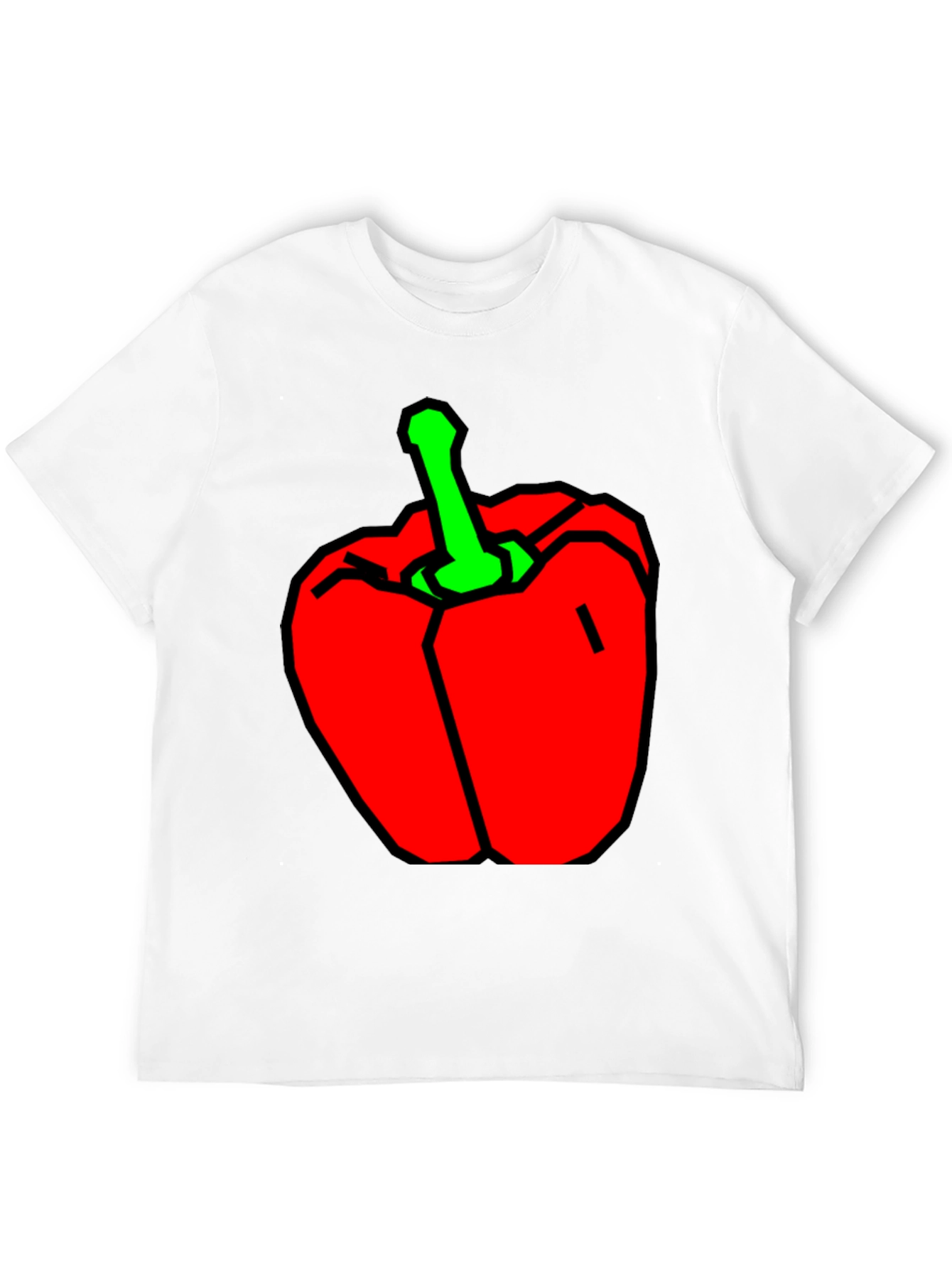 Red Pepper Graphic T-Shirt - Black Cotton Tee