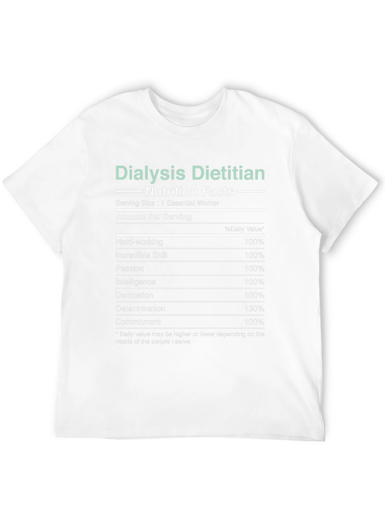 Dialysis Dietitian Nutrition Facts T-Shirt
