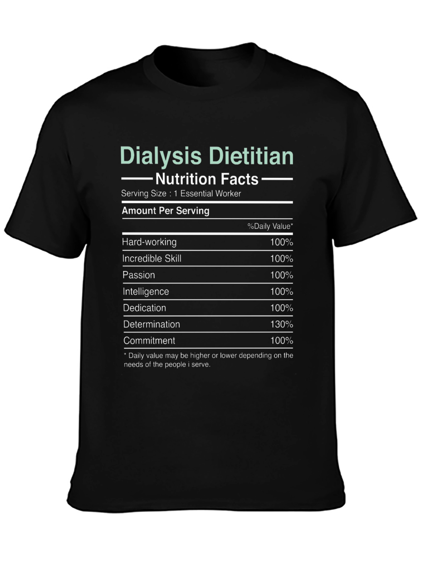 Dialysis Dietitian Nutrition Facts T-Shirt
