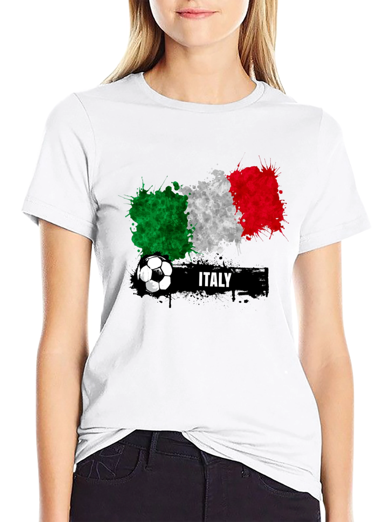 Italy Soccer T-Shirt - Italian Flag Football Tee