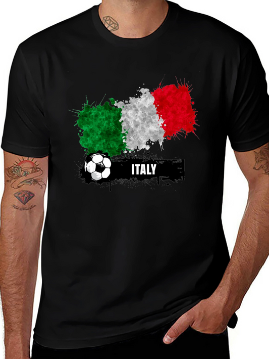 Italy Soccer T-Shirt - Italian Flag Football Tee