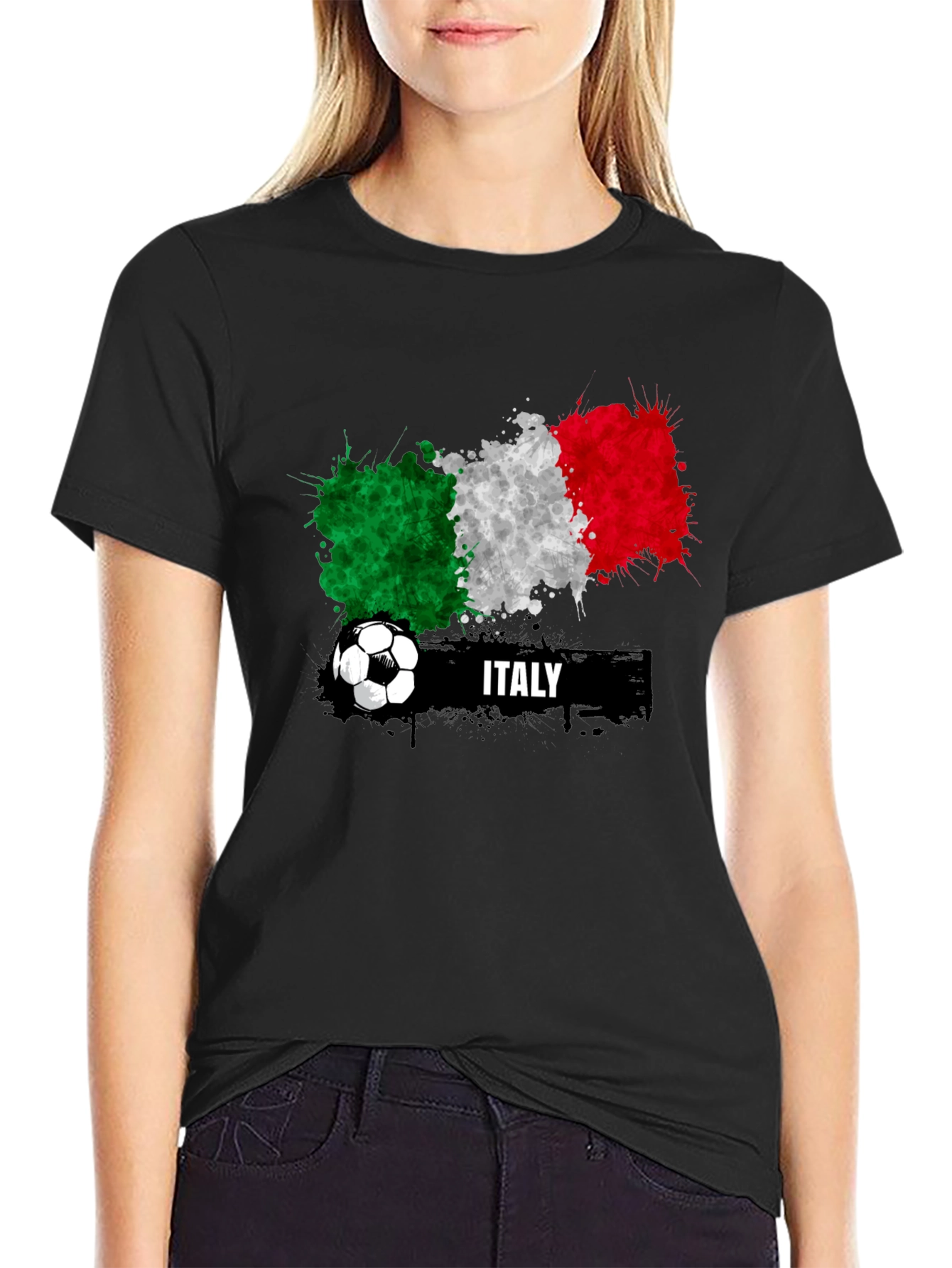 Italy Soccer T-Shirt - Italian Flag Football Tee