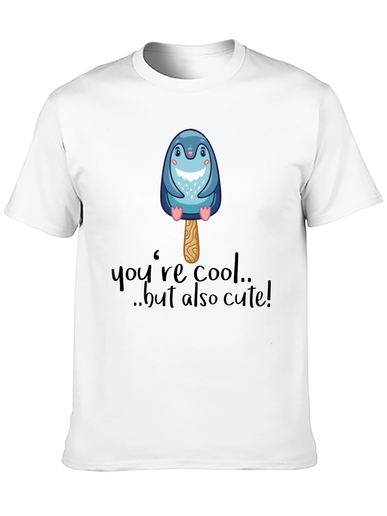 Cool Cute Penguin Popsicle Graphic T-Shirt