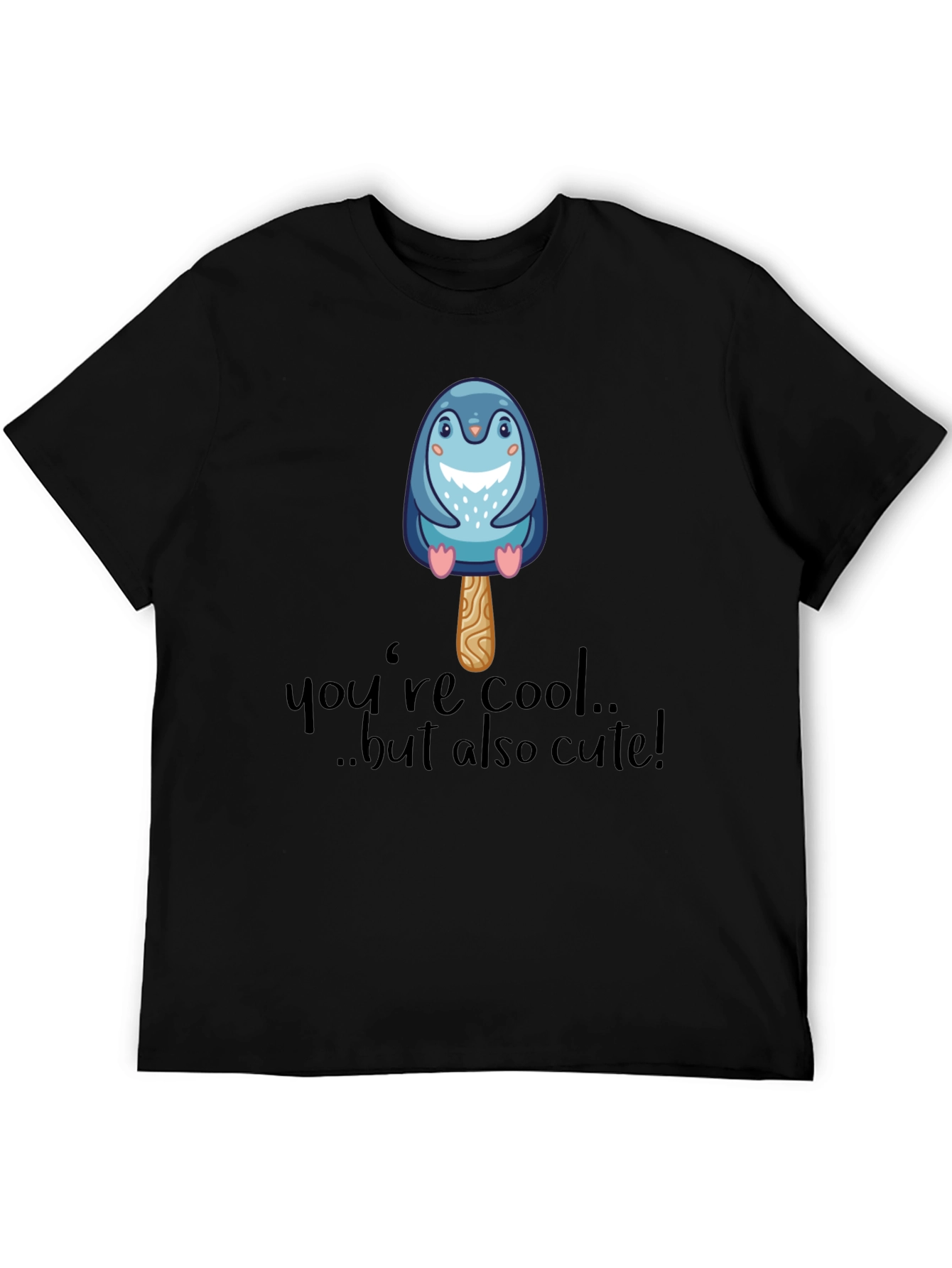 Cool Cute Penguin Popsicle Graphic T-Shirt