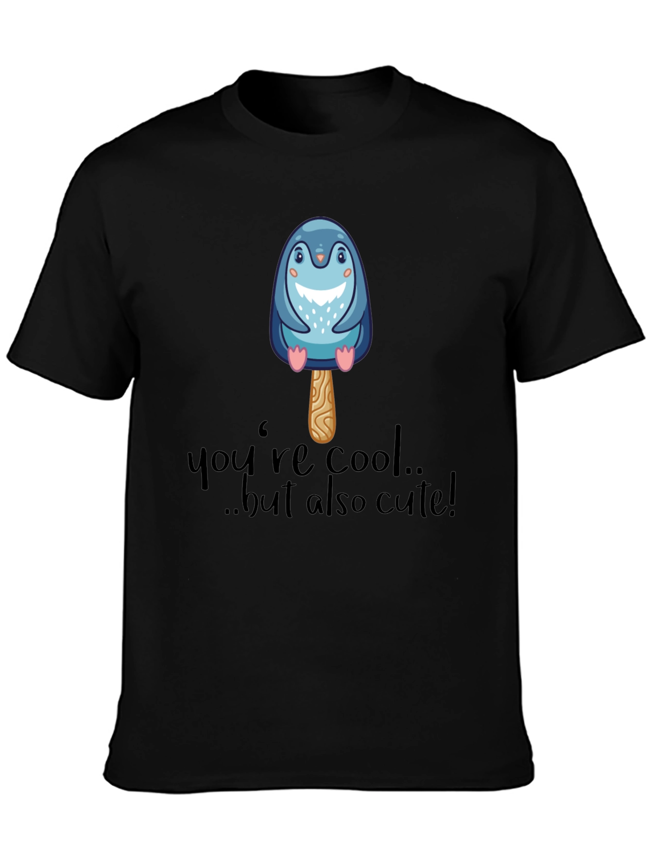 Cool Cute Penguin Popsicle Graphic T-Shirt
