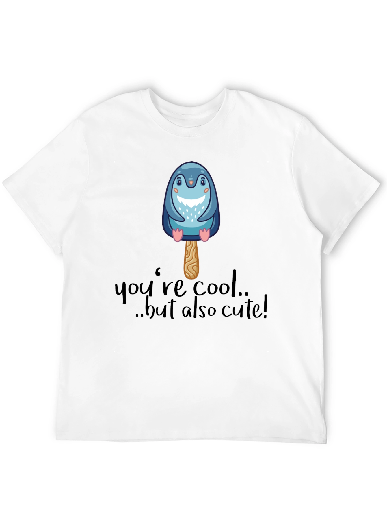 Cool Cute Penguin Popsicle Graphic T-Shirt