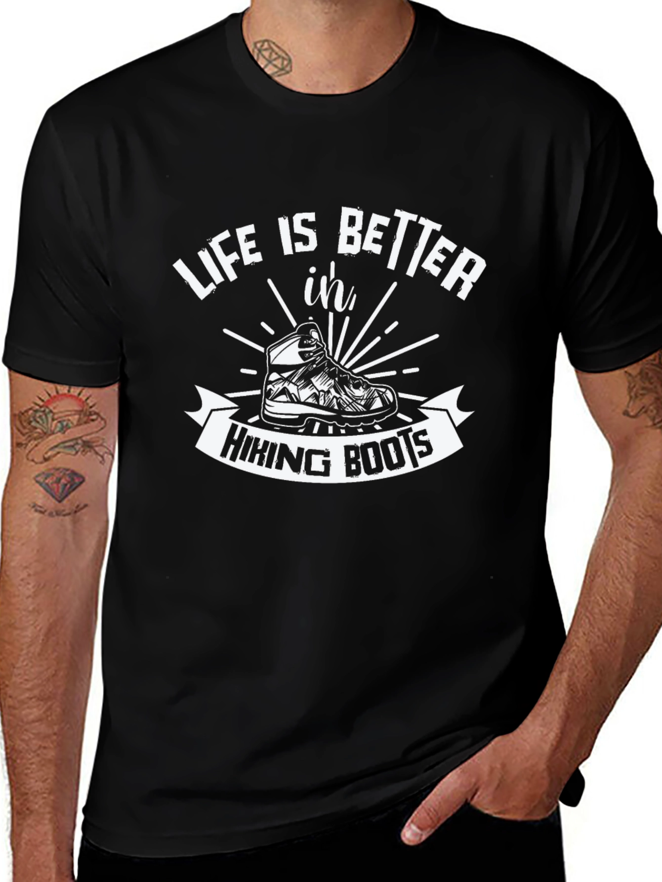 Hiking Boots Graphic T-Shirt - Life is Better