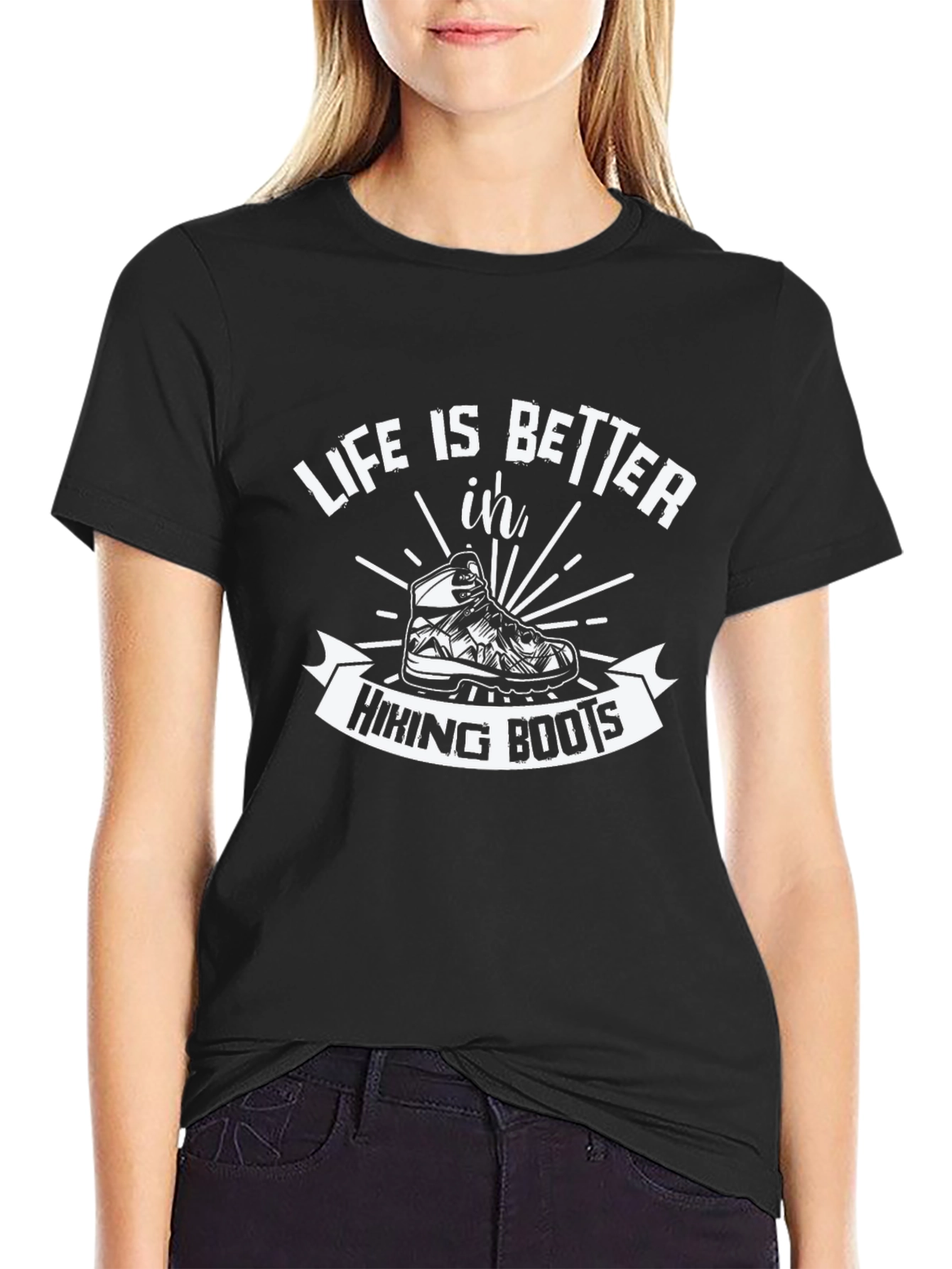 Hiking Boots Graphic T-Shirt - Life is Better
