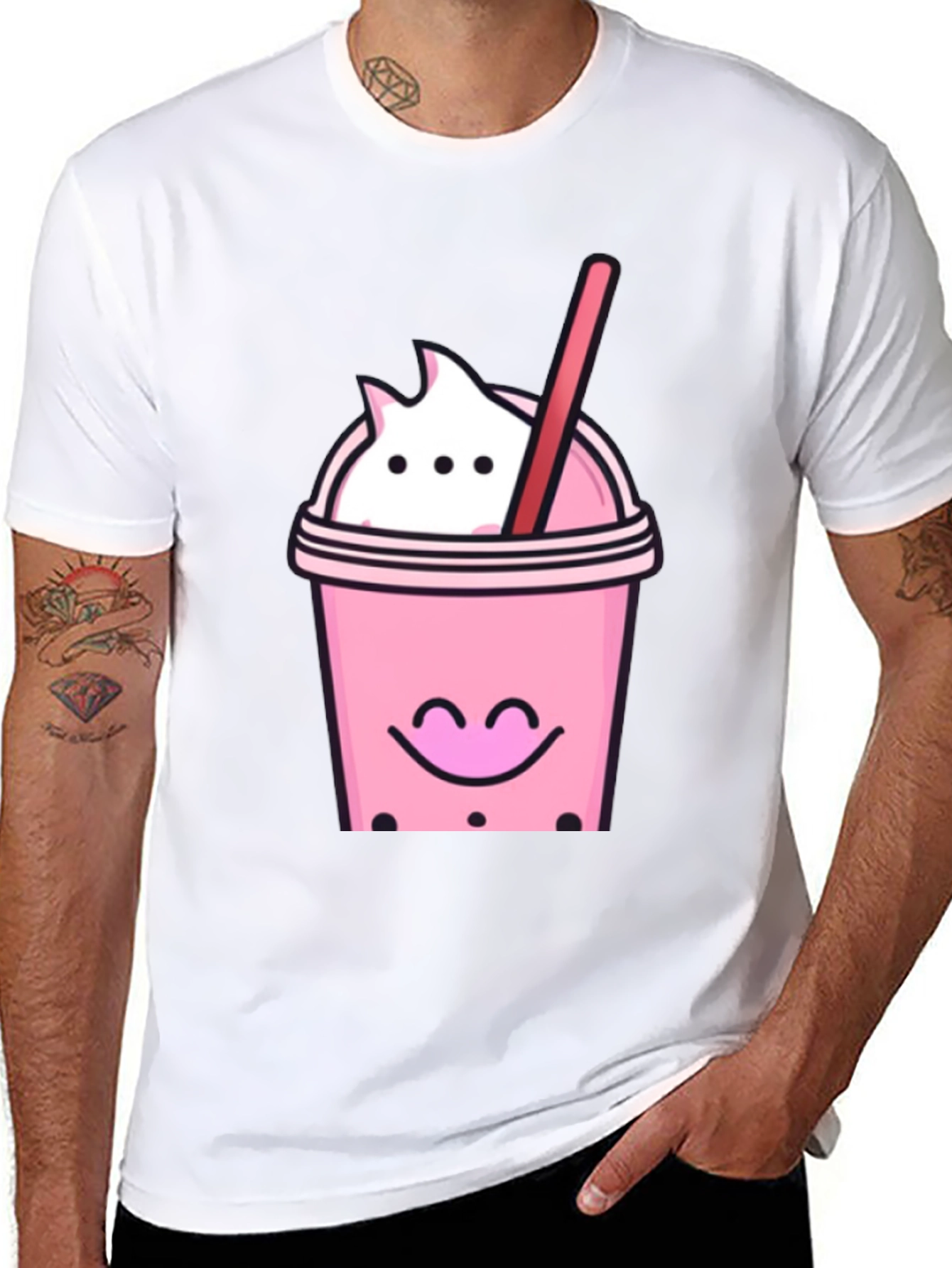 Cute Boba Tea Graphic T-Shirt - Kawaii Style