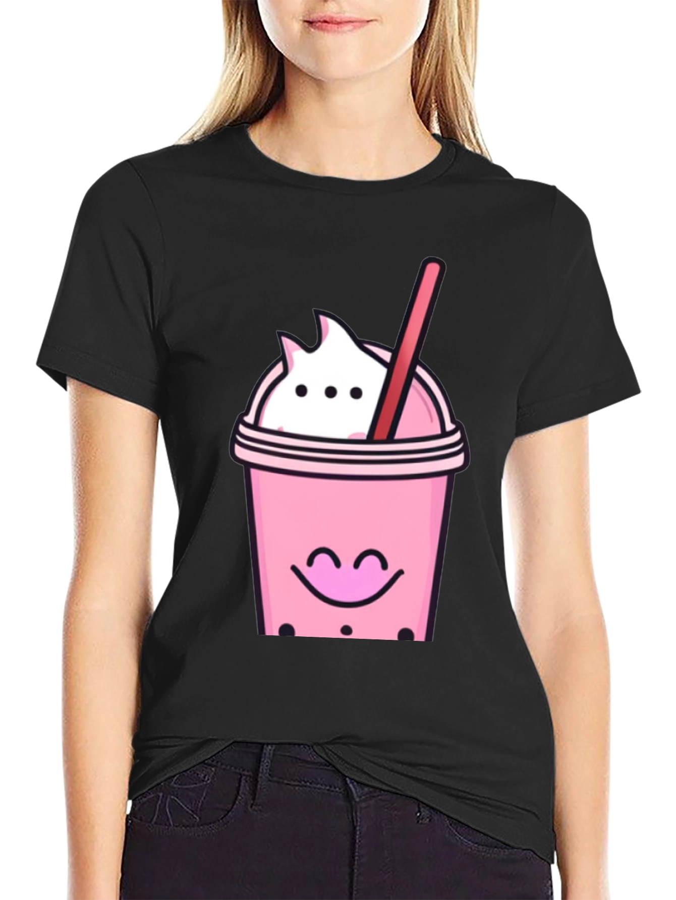 Cute Boba Tea Graphic T-Shirt - Kawaii Style