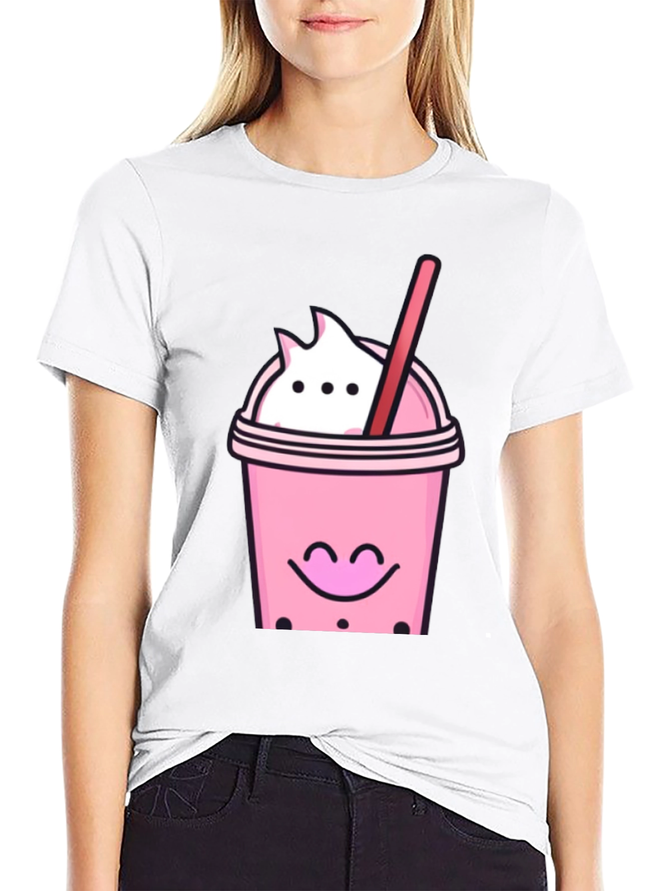 Cute Boba Tea Graphic T-Shirt - Kawaii Style